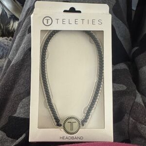 TELETIES Black Spiral Headband - No-Slip Hair Accessory